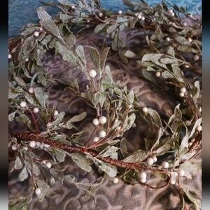 Green and White Decorative Garland